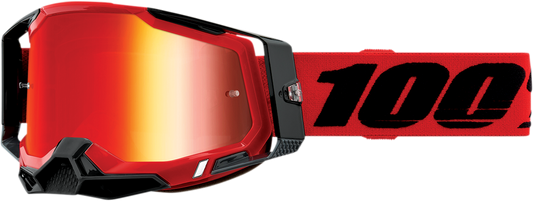 100% Racecraft 2 Goggles - Red - Red Mirror 50010-00003 - Howling Moto