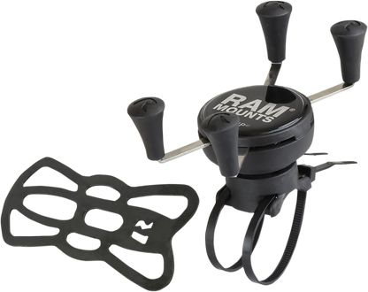 Bill's Exhausts RAM MOUNTS X-Grip Kit with bicycle base for engine mounting, featuring secure grip and durable construction.