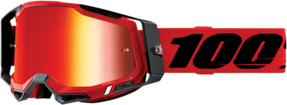 100% Racecraft 2 Goggles - Red - Red Mirror 50010-00003 - Howling Moto