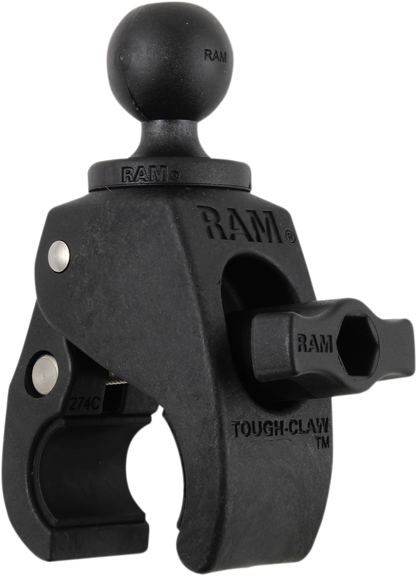 Bill's Exhausts RAM Mounts Ball Mount with Tough-Claw Base, fits 5/8" to 1-1/2" engines, durable vehicle mounting accessory