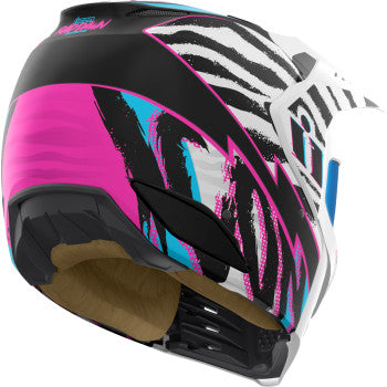 Icon Elsinore™ helmet in Rad Dawn white with medium size, featuring stylish design and secure fit for motorcycle riding safety.