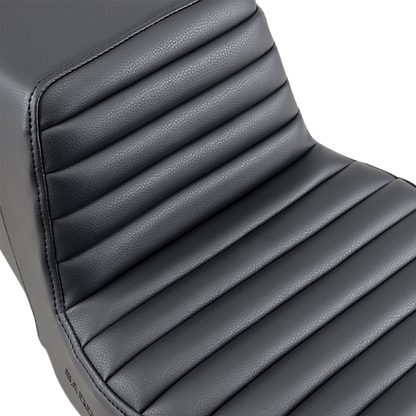 SADDLEMEN Step-Up Seat - Front Tuck-n-Roll - Black - FLHR/FLHX 897-06-171