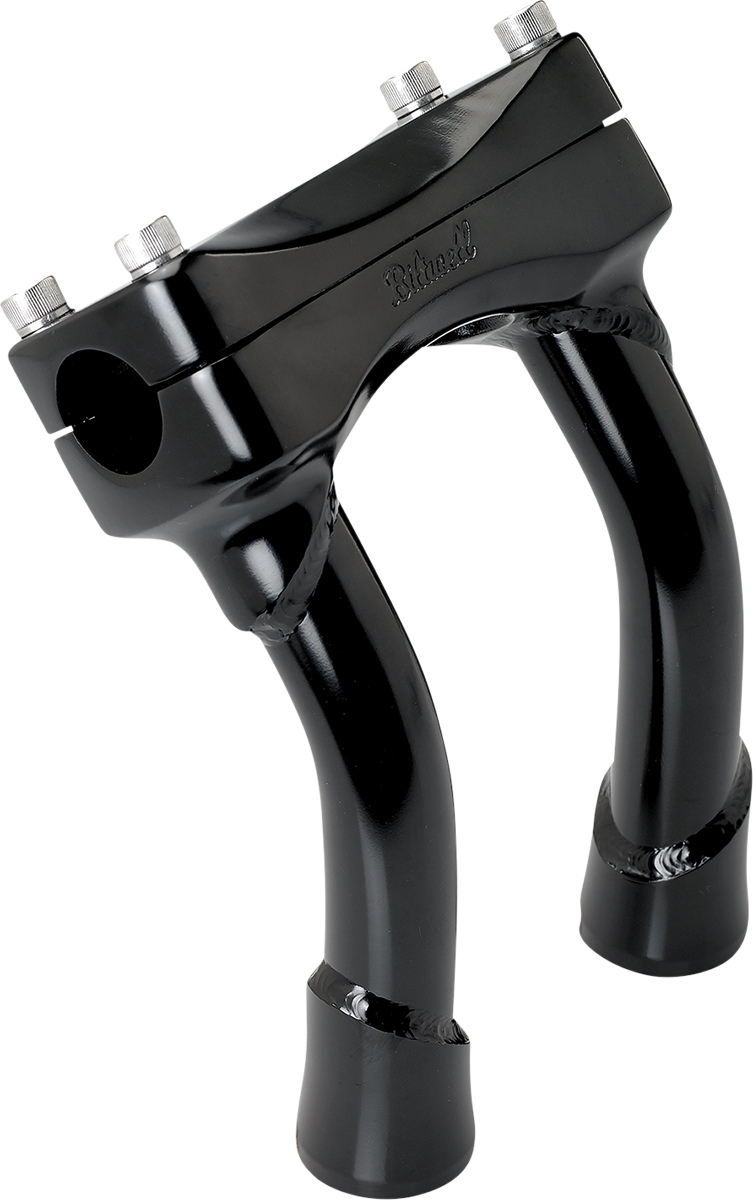 Black BILTWELL Murdock 6-inch oversized pullback handlebars for motorcycles, featuring a bold, wide handlebar design.
