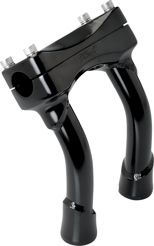 Black BILTWELL Murdock 6-inch oversized pullback handlebars for motorcycles, featuring a bold, wide handlebar design.