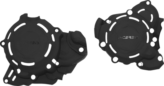 Black Acerbis X-Power Kit body for Husqvarna and KTM motorcycles, designed for optimal performance and durable fit.