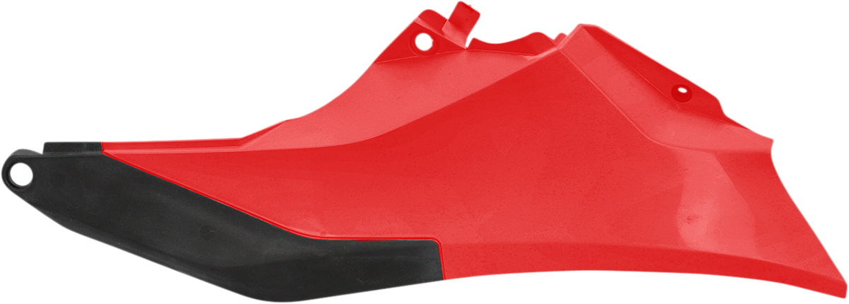 Acerbis red and black side panels for motorcycle body, featuring a sleek design with Acerbis branding and mounting points.