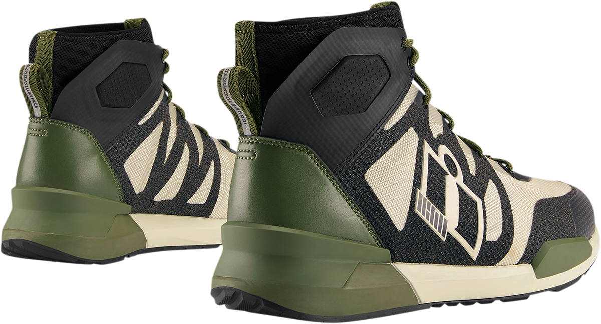 Bill's Exhausts ICON Hooligan Shoes in green, size 10, featuring stylish design and comfortable fit.