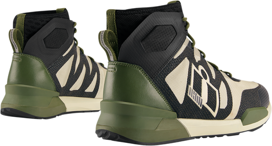 Bill's Exhausts ICON Hooligan Shoes in green, size 10, featuring stylish design and comfortable fit.