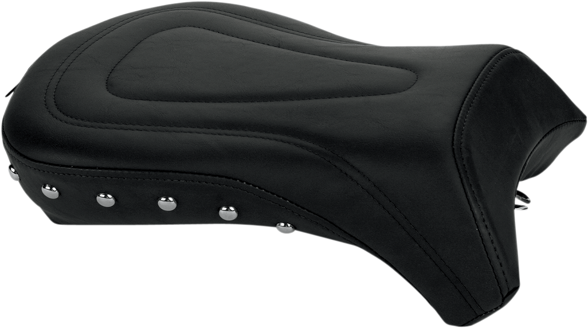 Studded SADDLEMEN Touring Pillion seat for XVS1100 motorcycle, designed for comfort and style, featuring durable upholstery.