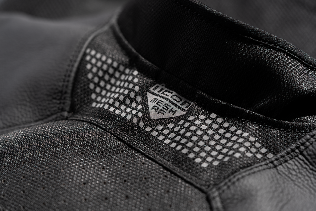 Bill's Exhausts ICON Mesh AF™ Leather Jacket in black, small size, featuring a stylish mesh and leather design.