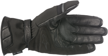 Alpinestars Primer Drystar® motorcycle gloves in black and red, small size, featuring protective knuckles and breathable material.