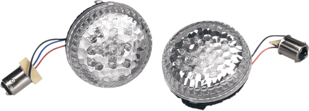 Bill's Exhausts SHOW CHROME LED Bulb Conversion Kit for Suzuki rear engine lighting, showing the LED bulbs installed in the engine compartment.