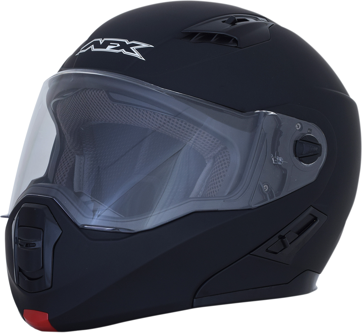 Matte black AFX FX-111 motorcycle helmet in 2XL size, featuring a sleek design and secure fit, by Bill's Exhausts.