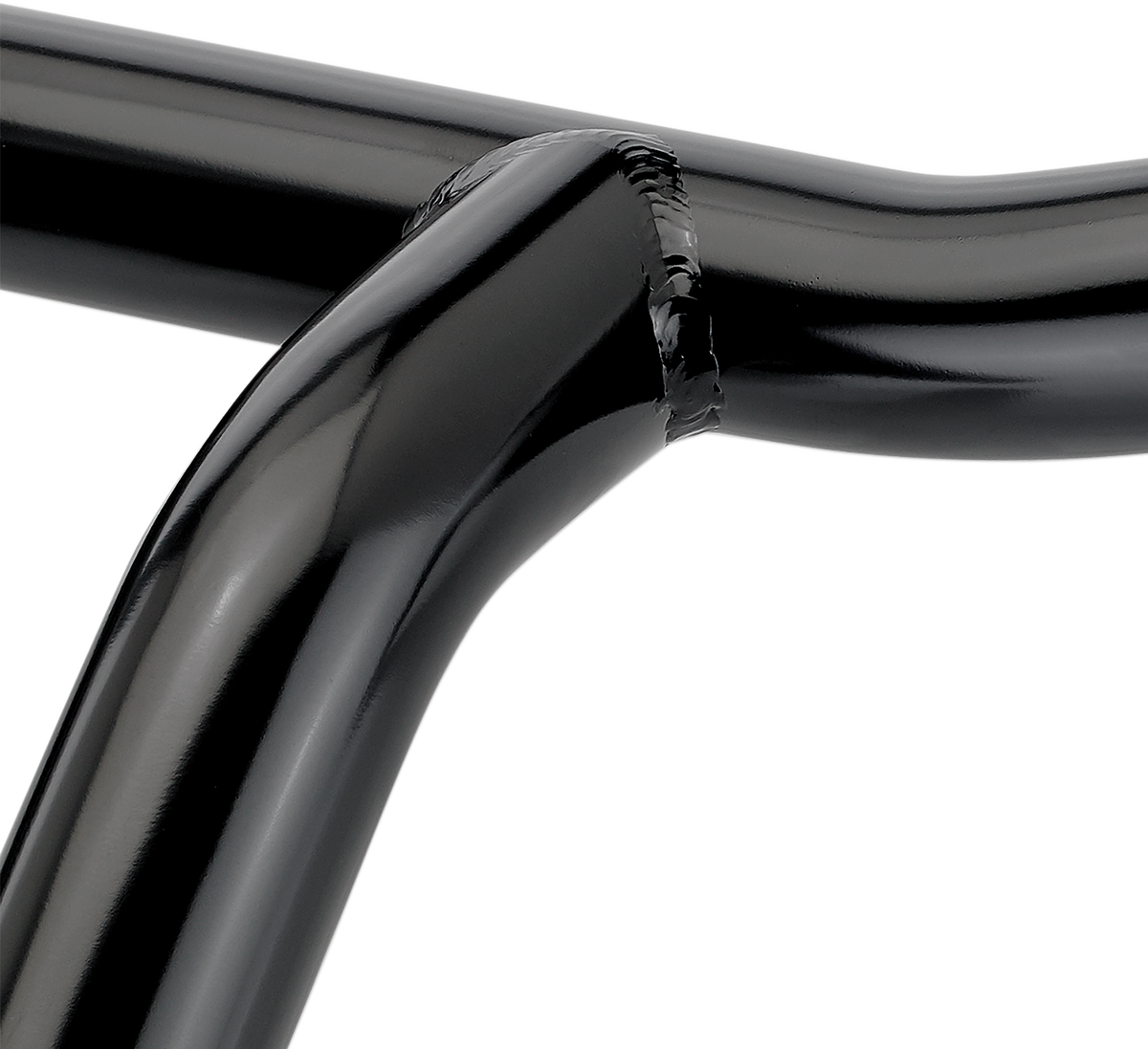 Black Biltwell Tyson XL pullback motorcycle handlebars, 14-inch size, featuring a rugged design for custom bikes.