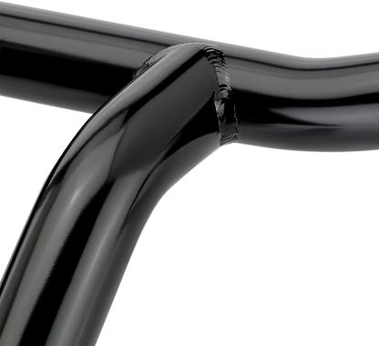 Black Biltwell Tyson XL pullback motorcycle handlebars, 14-inch size, featuring a rugged design for custom bikes.