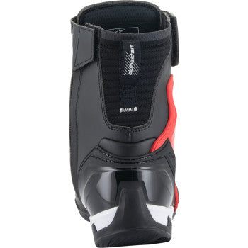 Alpinestars Superfaster Shoes in black, red, and white, US size 8.5, featuring sporty design and durable construction.