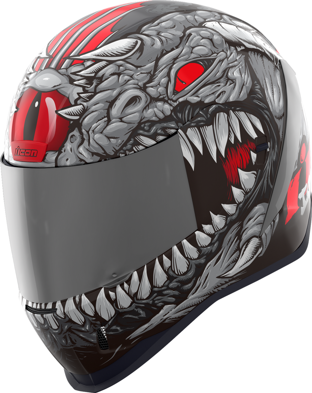 Bill's Exhausts ICON Airform™ Helmet Kryola Kreep MIPS® Silver XS, lightweight motorcycle helmet with vented design and secure fit.