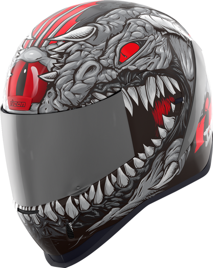 Bill's Exhausts ICON Airform™ Kryola Kreep MIPS® helmet in silver, small size, showing the helmet's aerodynamic design and branding.