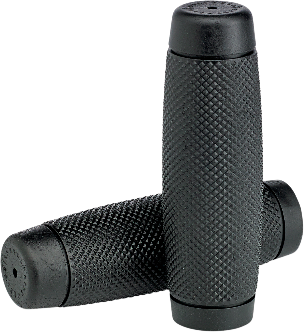 Black BILTWELL Recoil motorcycle grips, 7/8 inch size, designed for comfortable handling on bikes.