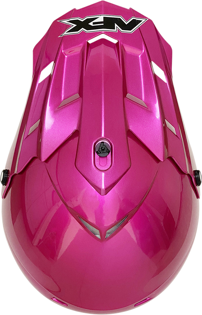 Bill's Exhausts AFX FX-17Y helmet in fuchsia, small size, featuring a sleek motorcycle helmet design with adjustable strap