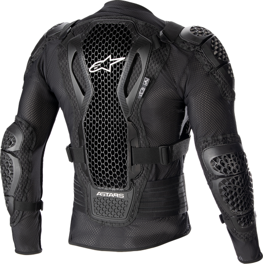 Alpinestars Bionic Action v2 black protection jacket with armor, medium size, designed for motorcycle safety and mobility.