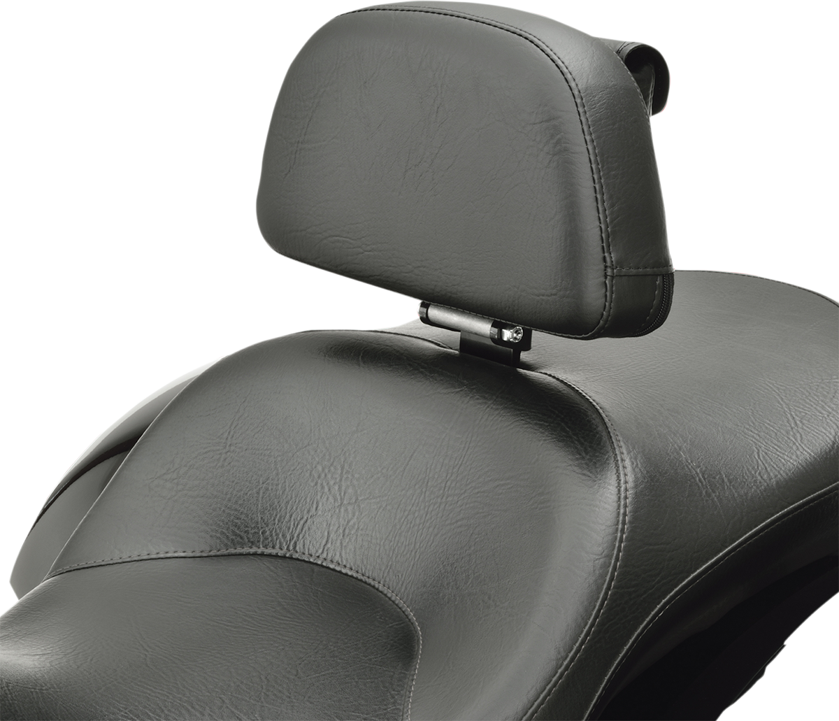 Bill's Exhausts SHOW CHROME Detachable Smart Mount Backrest engine for Victory 30-108 motorcycle, with chrome finish and mounting hardware.