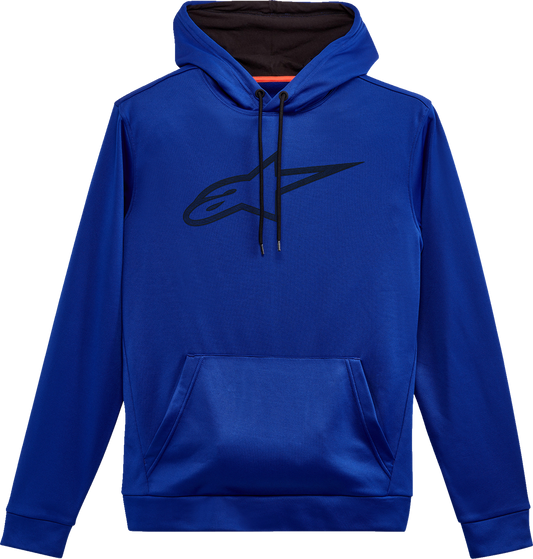 Alpinestars Inception athletic hoodie in royal blue and black, XL size, featuring a comfortable fit and sporty design.