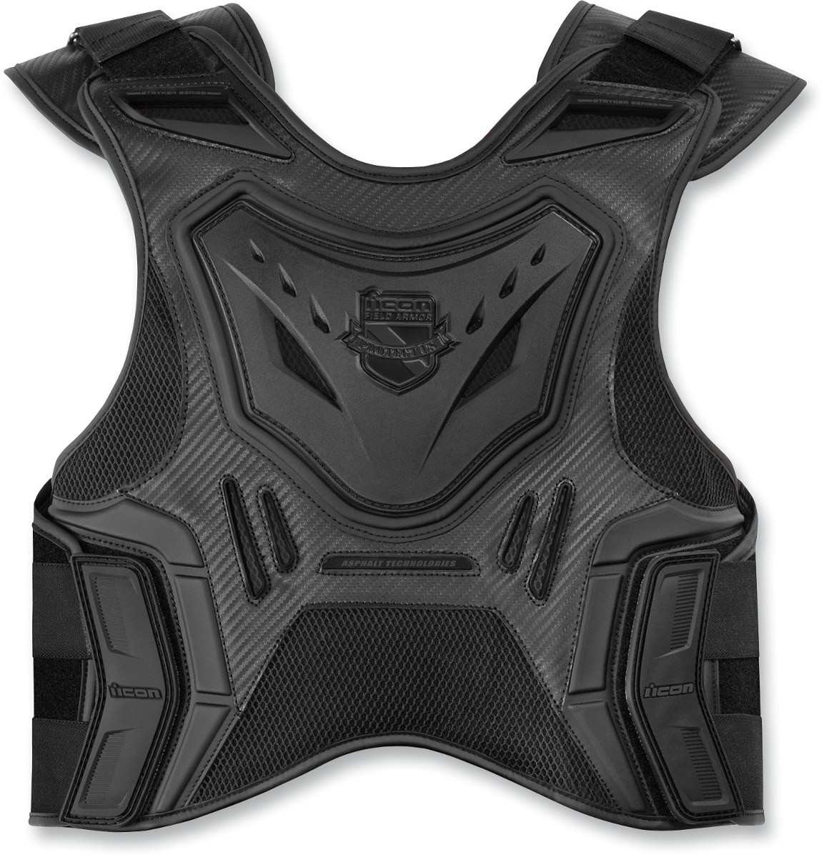 ICON Women's Field Armor Stryker™ Vest in stealth black, size L/XL, featuring tactical vest design with protective gear.