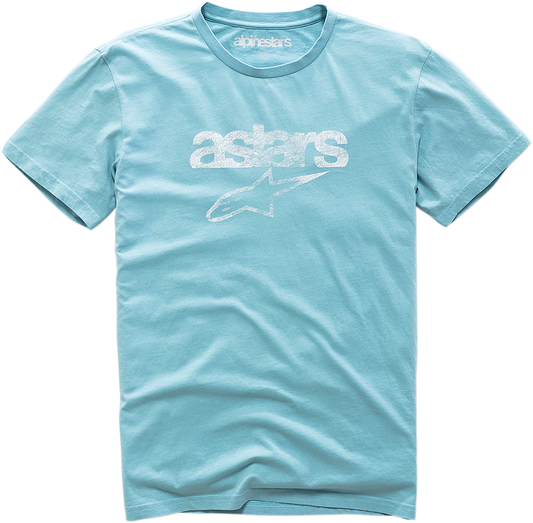 Bill's Exhausts Alpinstars Heritage Blaze premium faded blue 2XL T-shirt, casual fit with stylish design and logo graphic.