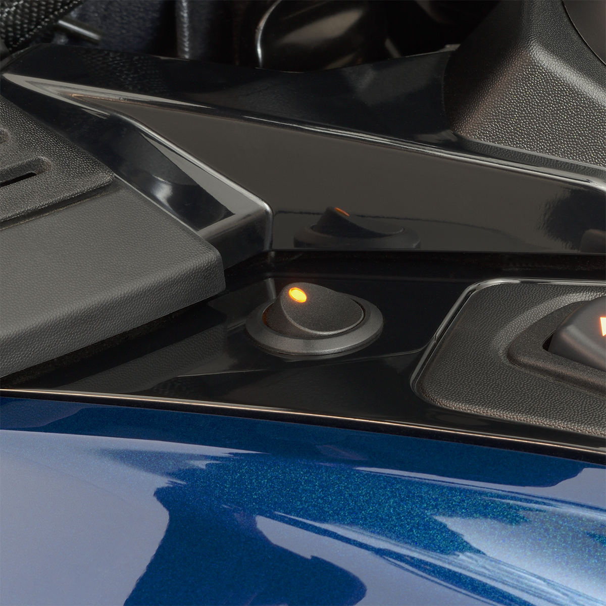 Bill's Exhausts Show Chrome LED driving light for engine, black finish, with bright LED illumination.