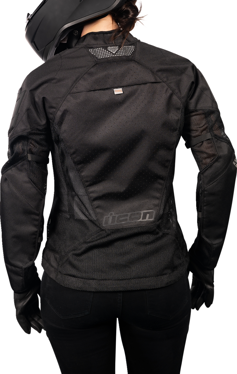 Bill's Exhausts ICON Women's Mesh AF Jacket in Stealth color, XS, featuring breathable mesh design and stylish fit.