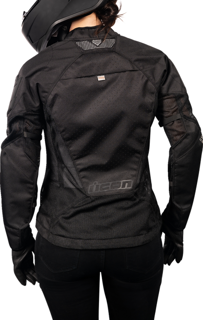 Bill's Exhausts ICON Women's Mesh AF Jacket in Stealth color, XS, featuring breathable mesh design and stylish fit.