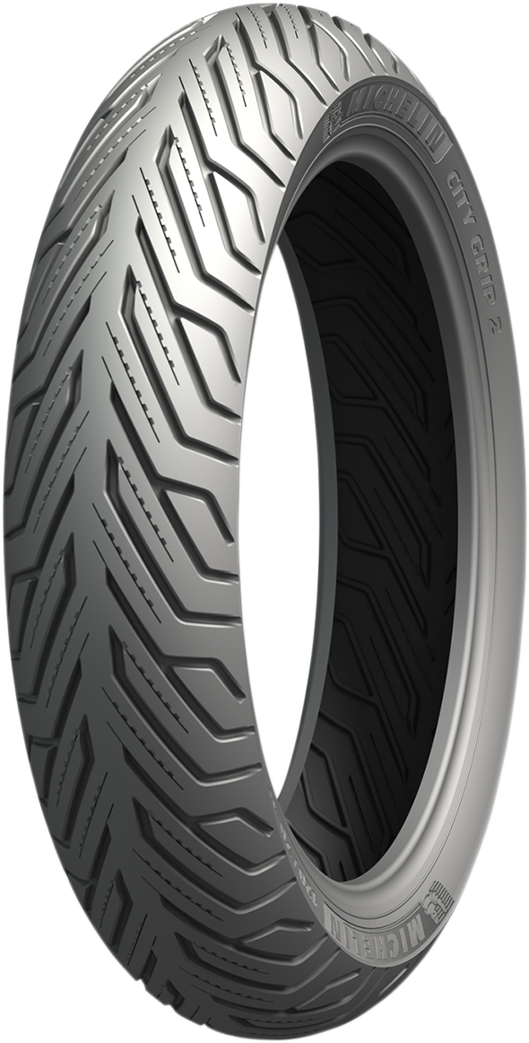 Michelin City Grip 2 front motorcycle tire, 120/70-13, 53S, featuring tread pattern for city commuting and urban riding.
