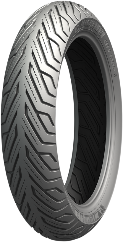 Michelin City Grip 2 front motorcycle tire, 120/70-13, 53S, featuring tread pattern for city commuting and urban riding.