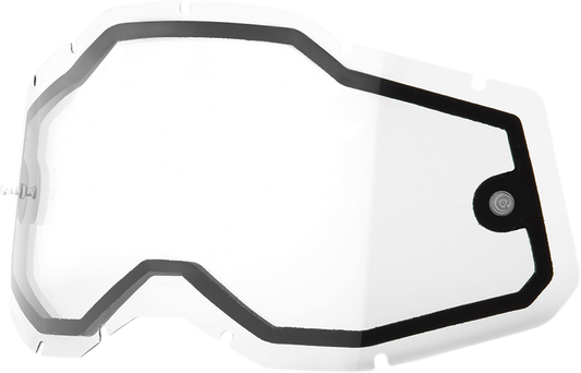 Clear dual lens for Accuri 2, Racecraft 2, Strata 2 helmets by Bill's Exhausts, showing the transparent lenses with mounting detail.