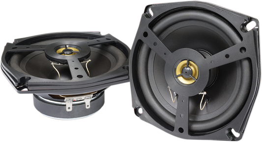 Show Chrome front speaker kit for Honda GL1800 motorcycle, featuring dual black speakers with mounting brackets.