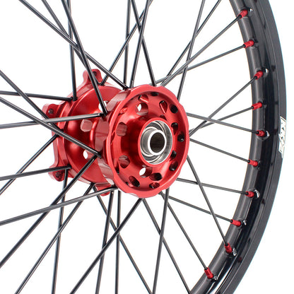 KKE 21 & 19 MX Rims for Suzuki RMZ250 2007-2024 RMZ450 2005-2024 Black Spokes - Howling Moto