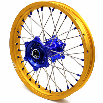 KKE 2.15*19 Casting Rear Wheel for Yamaha YZ125 YZ250 1999-2020 YZ250F 2001-2020 YZ450F 2003 Blue Hub Gold Rim - Howling Moto