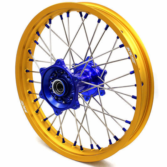 KKE 2.15*19 Casting Rear Wheel for Yamaha YZ125 YZ250 1999-2020 YZ250F 2001-2020 YZ450F 2003 Blue Hub Gold Rim - Howling Moto