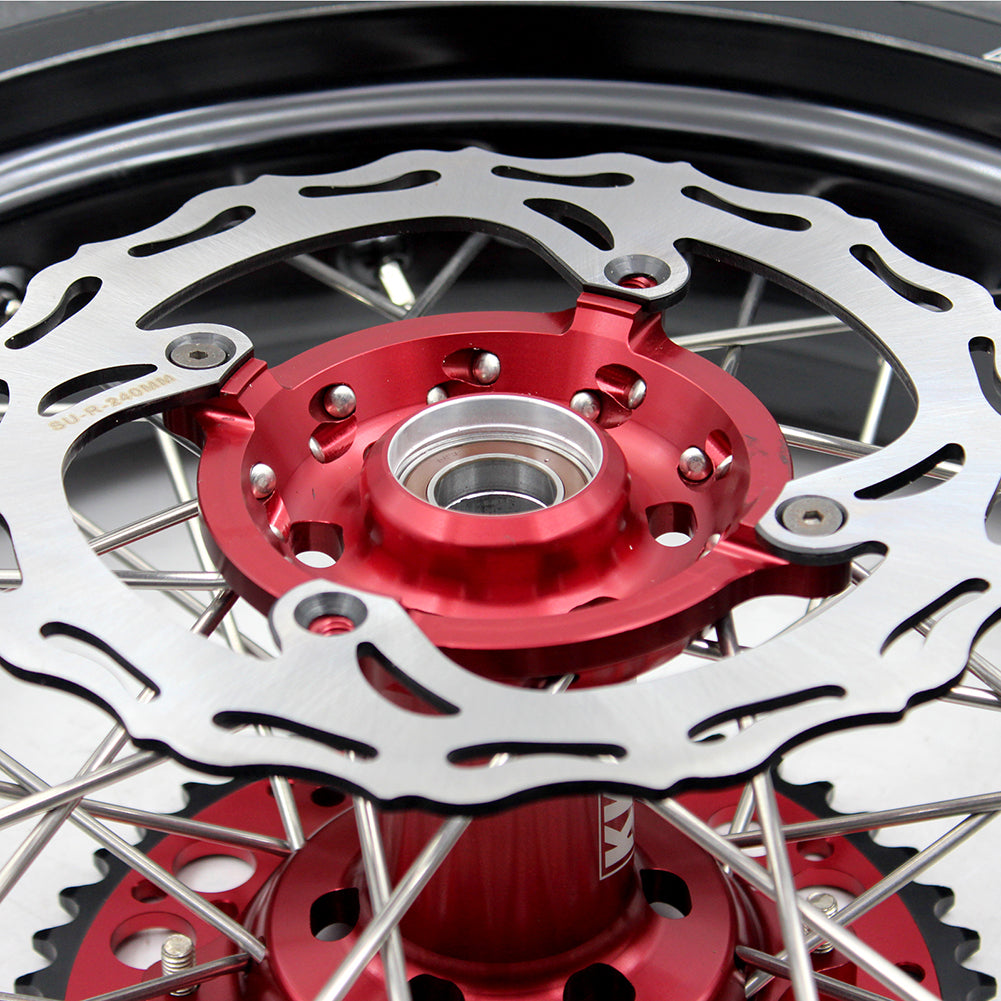 KKE 17 Inch Supermoto Wheels Tires for SUZUKI RMZ250 2007-2024 RMZ450 2005-2024 - Howling Moto