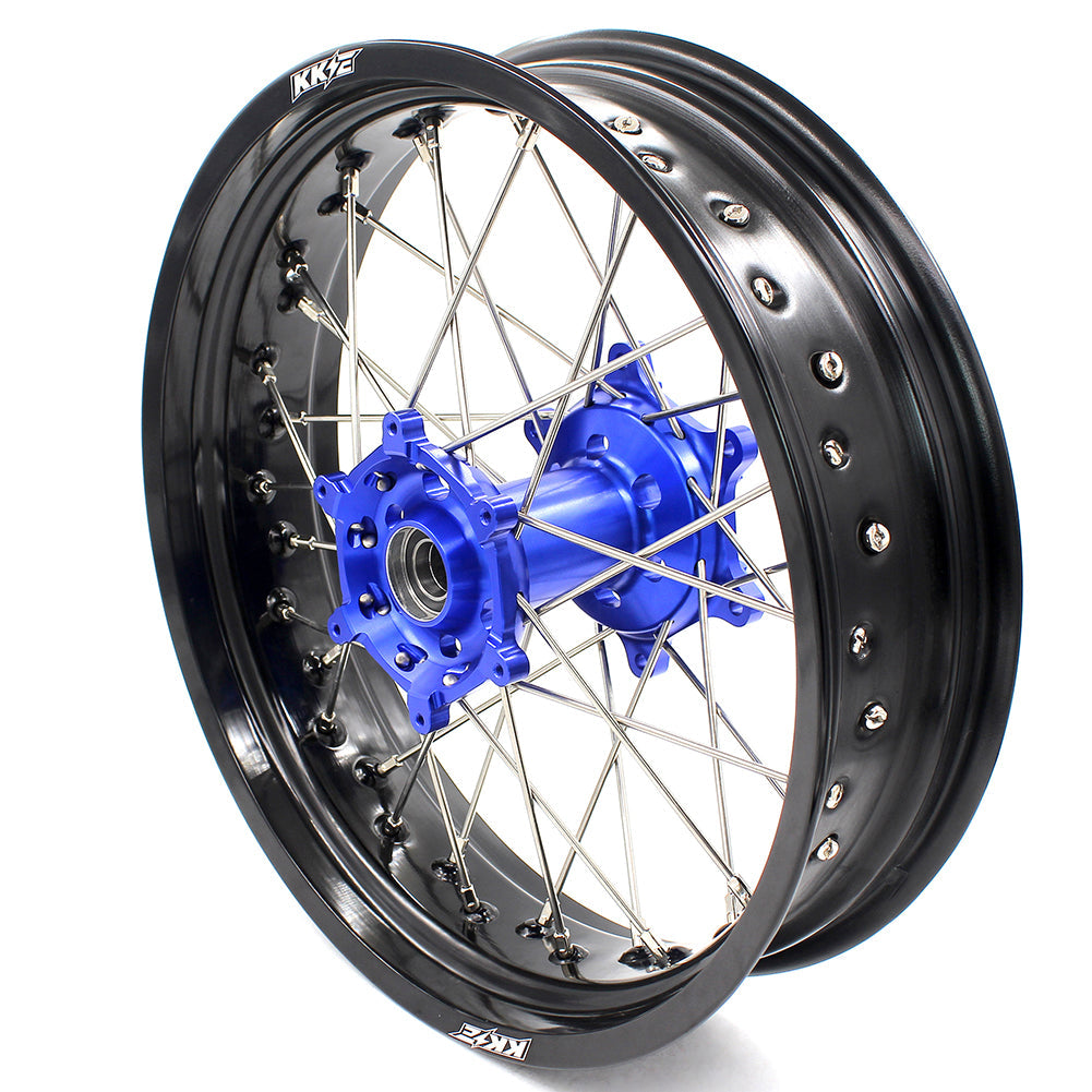 KKE 17Inch KX250F KX450F 2006-2021 For KAWASAKI Supermoto Alloy Wheels Rim Blue - Howling Moto