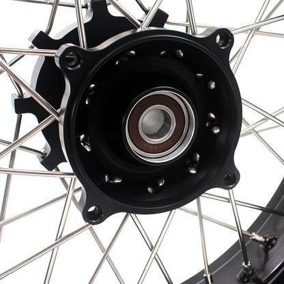 KKE 2.5*19 & 4.25*17 Cush Drive Supermoto Wheels for SUZUKI Dr650se 1996-2021 Black