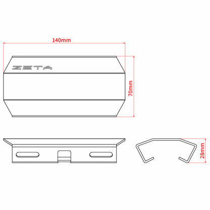 ZETA, ZETA Silencer Heat Guard Silver ZE52-2909 for Motorcycle Exhaust Protection