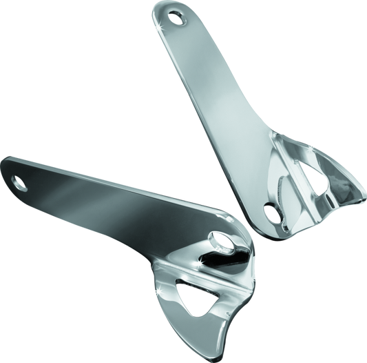 Kuryakyn Teardrop Tie Down Brackets for Harley Davidson FLHX Street Glide and Touring models, showing the brackets attached to motorcycle.