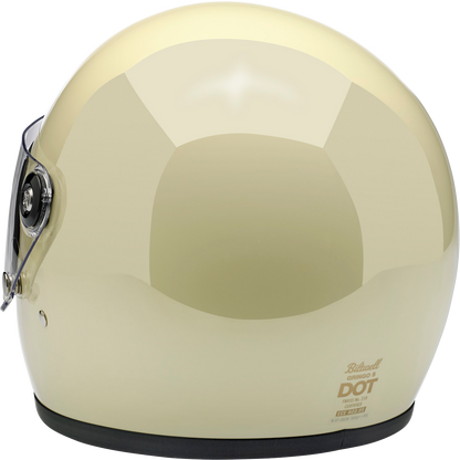BILTWEll Gringo S helmet in gloss vintage white, XS size, featuring smooth rounded design and classic vintage motorcycle helmet style.