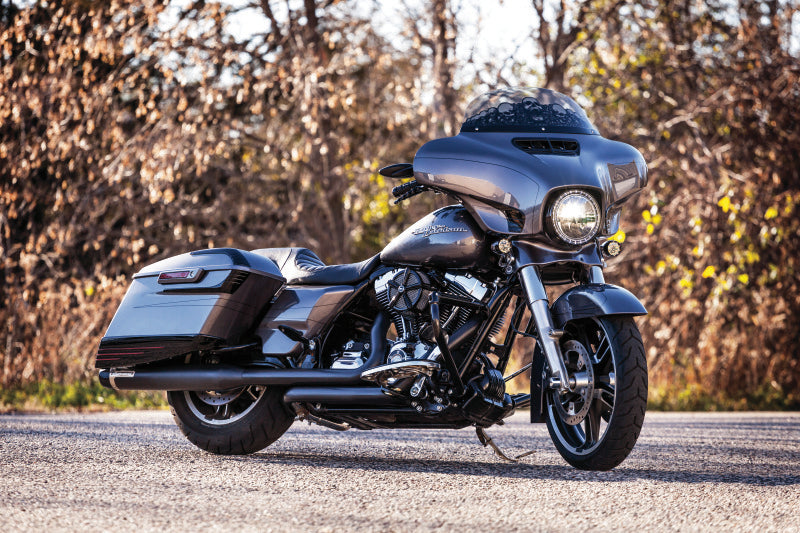 Kuryakyn Teardrop Mirrors in satin black with convex glass and aluminum design for improved rear visibility on motorcycles.
