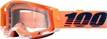 100% Racecraft 2 Goggles - Coral - Clear 50009-00018 - Howling Moto