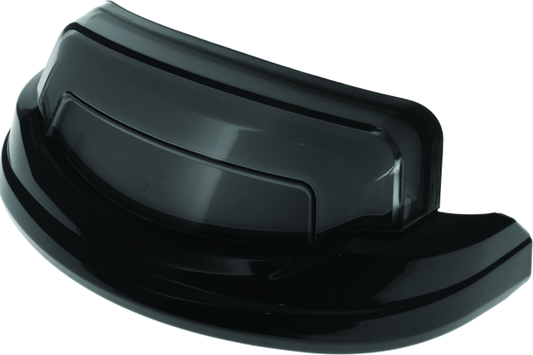 Kuryakyn Tracer Rear Fender Tip Light with smoke lens installed on a Harley Davidson Touring motorcycle.