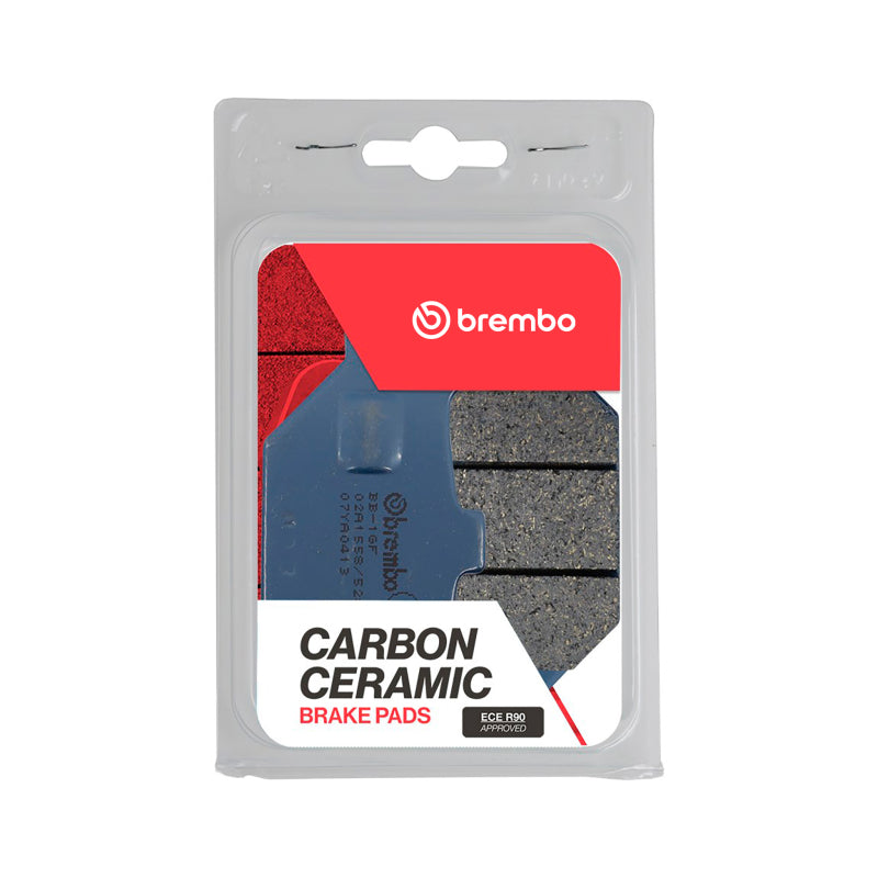 Brembo OE Powersports Yamaha GX 80-85 front right 250cc brake pad for Powersports vehicles, showing the brake pad's design and size.