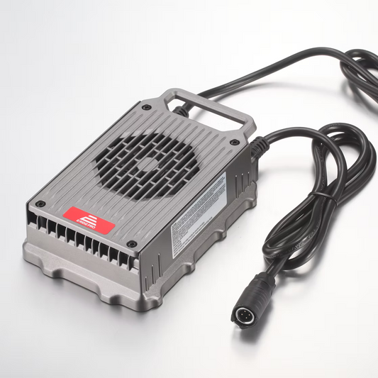 E Ride Pro 2nd Gen Charger, compact and sleek electric vehicle charger with LED indicator, designed for fast and reliable charging.